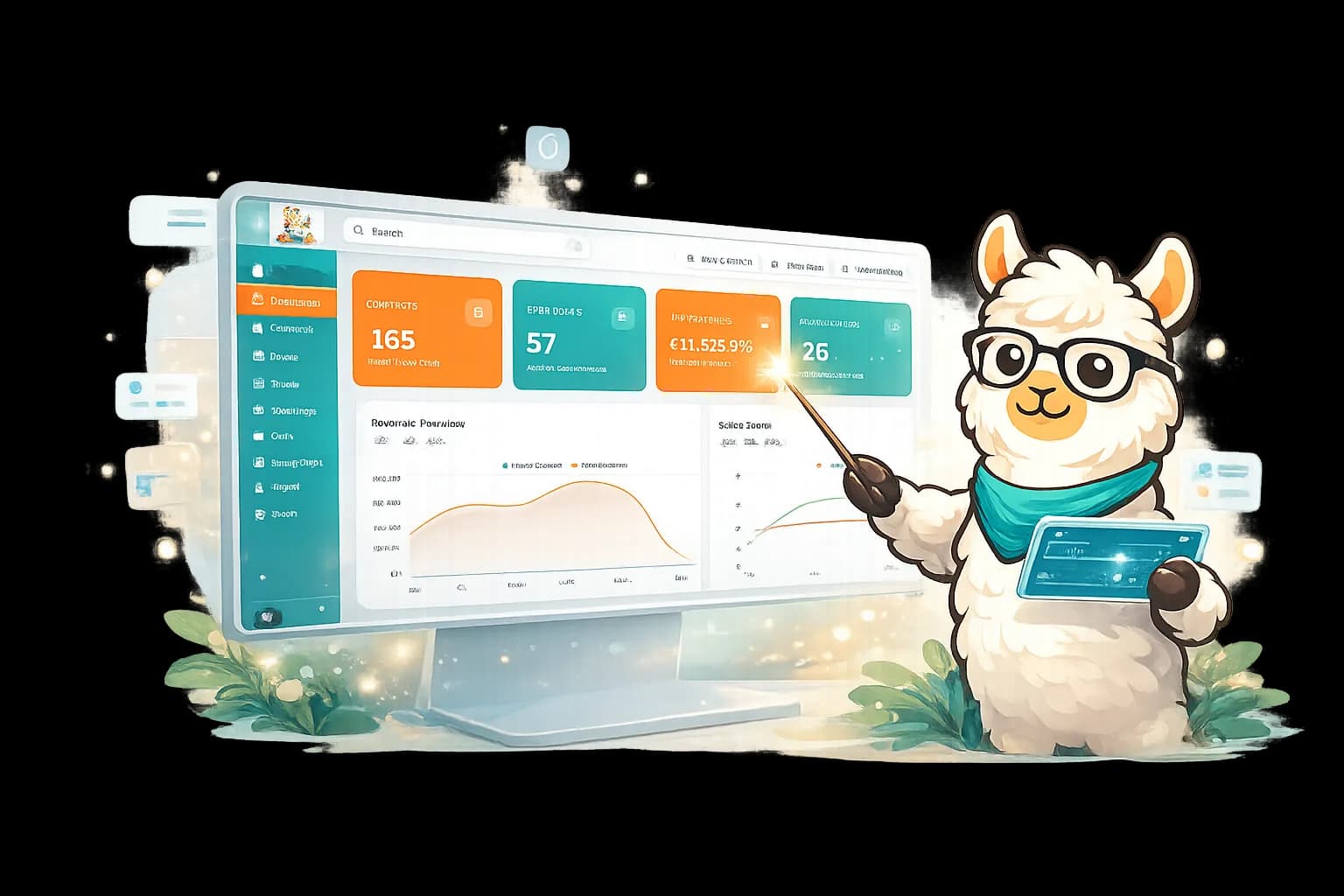 Llama CRM — tableau de bord